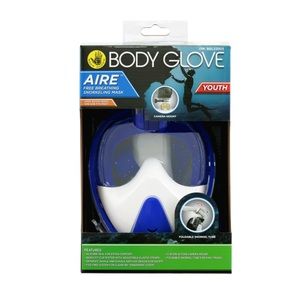 Body Glove Junior Aire Free Breathing Swimming Diving Snorkel Mask GoPro Mount